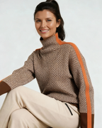 NIPPON™| Vera - ハイネックでコントラストストライプのセーター