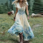 NIPPON™| Noraya - スタイリッシュなヴィンテージ風ボヘミアン風ドレス